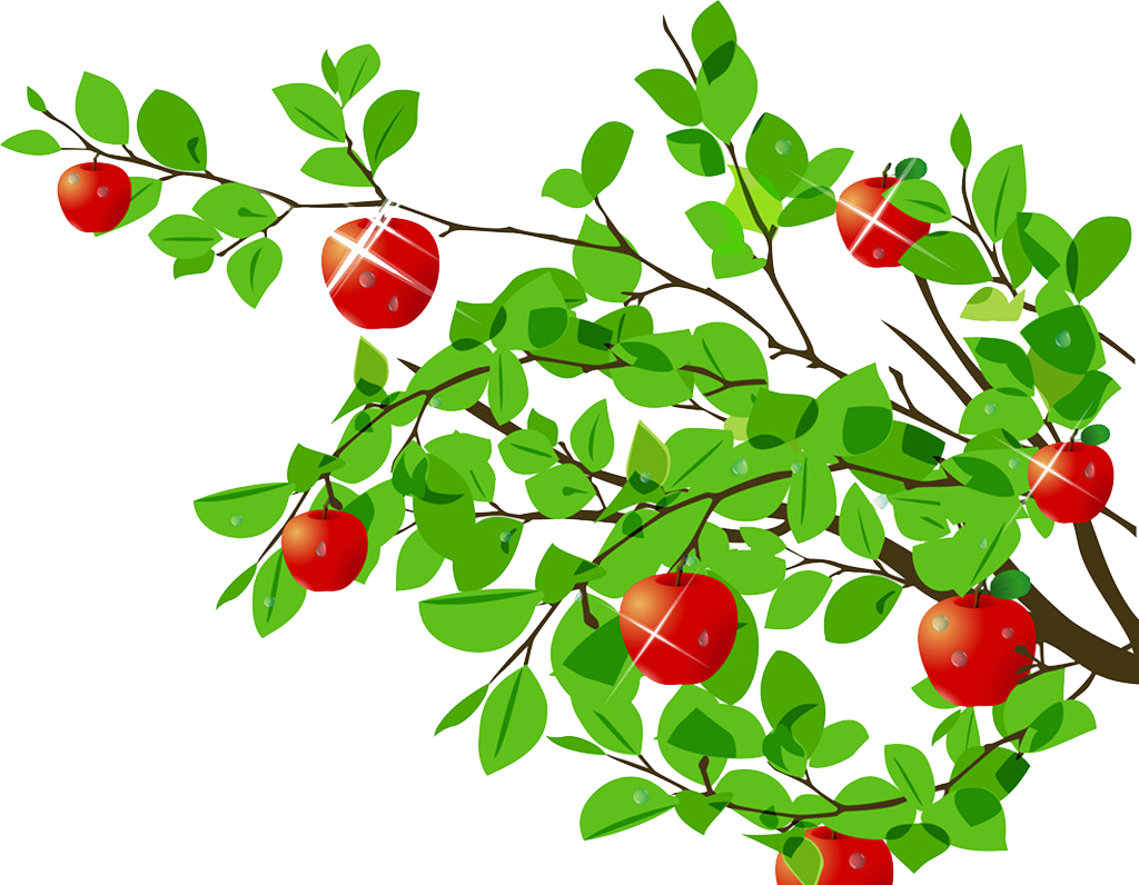 Tree Apple Cartoon - Apple Tree Png (1024x796)