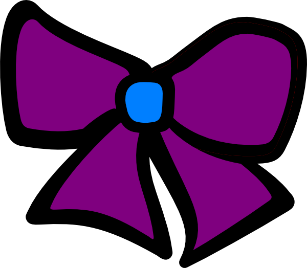 Hair Bow Clip Art At Clker - Clip Art (600x524)