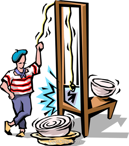 Clip Art Chef With Guillotine Royalty Free Vector Clip - Guilhotina Png (424x480)