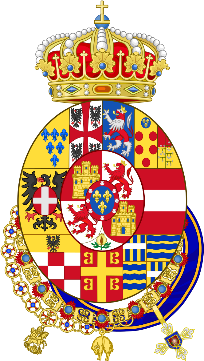 Våben, Bourbon, Kongefamilier, Luxembourg, Kort, Parma, - Royal Crown Shower Curtain (688x1198)