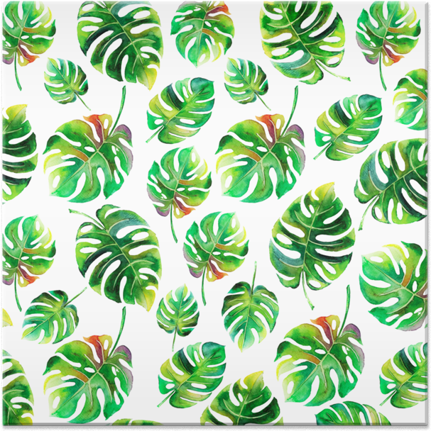 Printmaking Art Canvas Leaf - Art Print: Palm Panel 2 By Kimberly Allen : 18x9in (800x800)