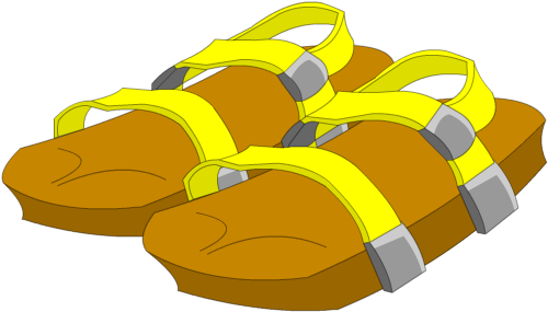 Related Sandals Clipart Png - Sandal (500x500)