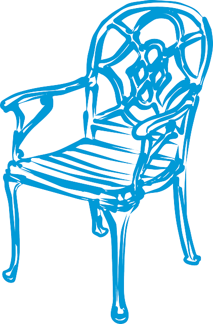 Slim, Blue, Chair, Cartoon, Automatic - Blue Chair Clip Art (421x640)