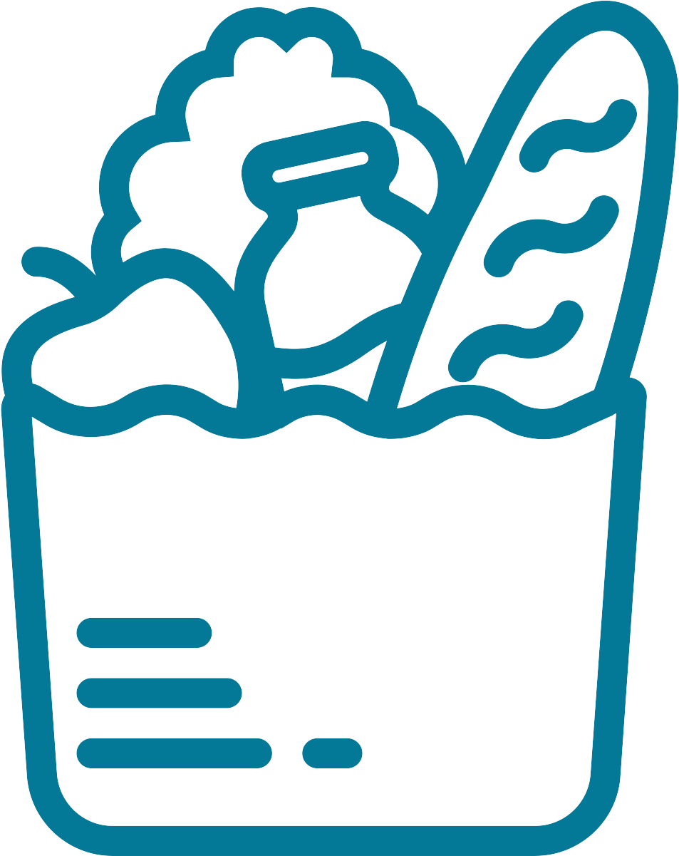 Grocery Store Shopping Bags & Trolleys Organic Food - Food Shopping Bag Icon (1200x1200)