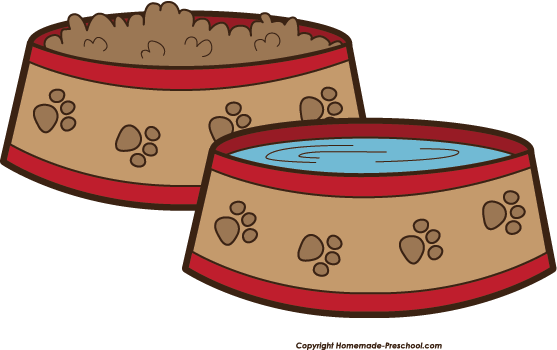 Dog Bowl Clipart - Dog Food Bowl Clipart (557x350)