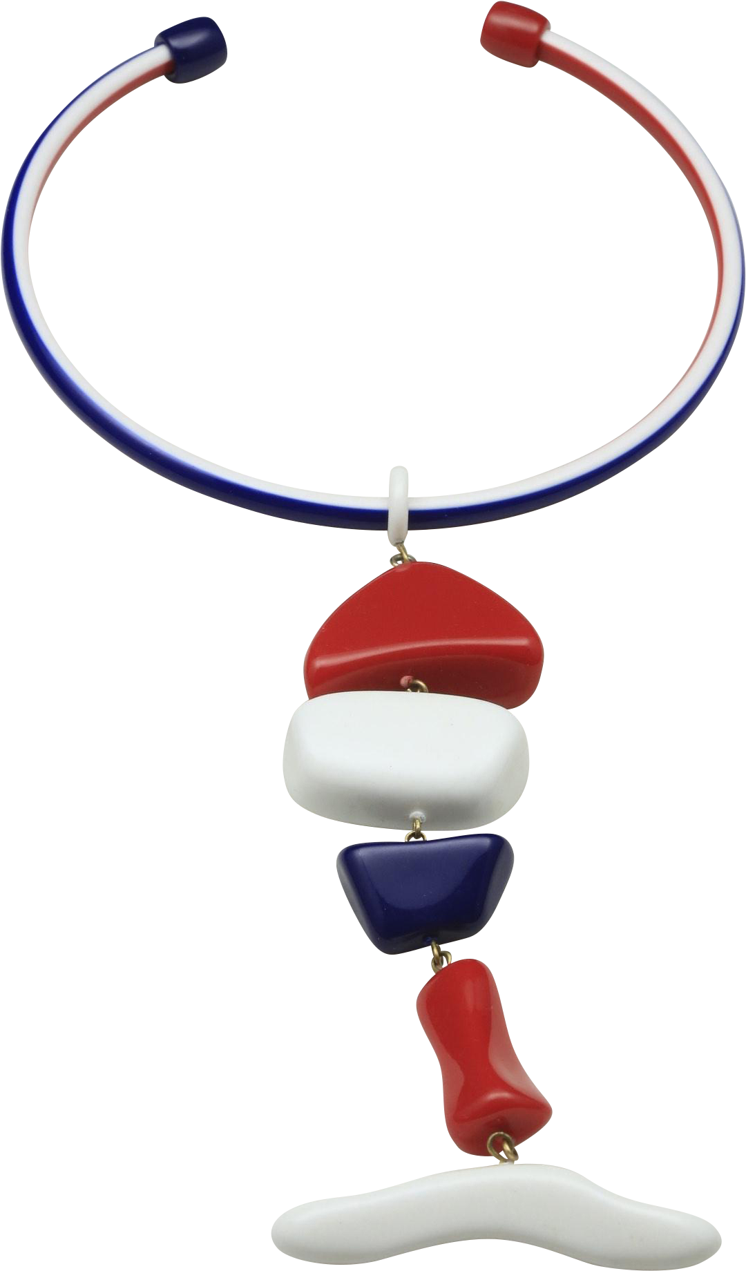 Vintage 60s Mod Figural Lucite Red White & Blue Fish - Baby Toys (1839x1839)