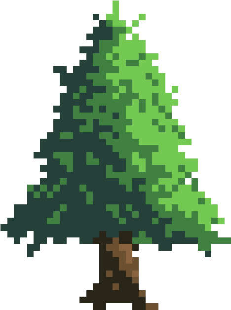 Pixel Pine Tree By Selfteachingkings - Christmas Tree (640x640)