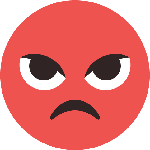 Pouting Face Emoji Emoticon Vector Icon - Emoji One Peel & Stick Wall Decal: Pouting Face (512x512)