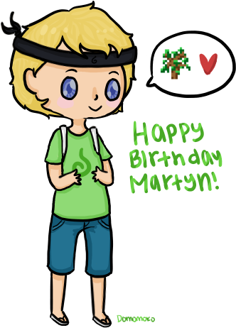 Happy Birthday, Martyn By Domomoko - Cartoon (471x516)