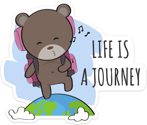 And Things Can Only Go Up From Here - Life Is A Journey Note Cards (520x520)