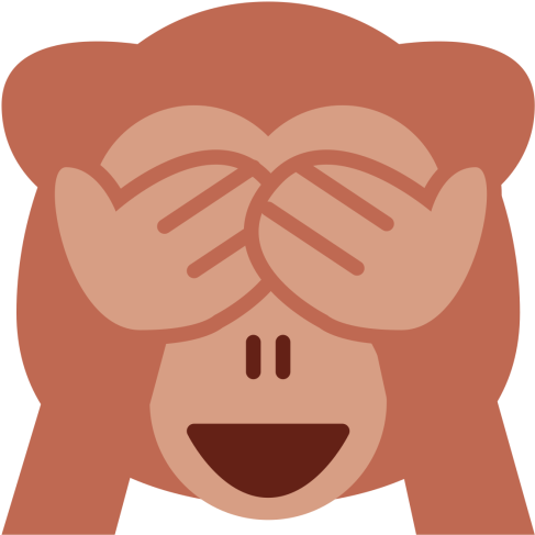 Evil, Face, Forbidden, Gesture, Monkey, No, Not, Prohibited, - Emoji Tapados Los Ojos (512x512)