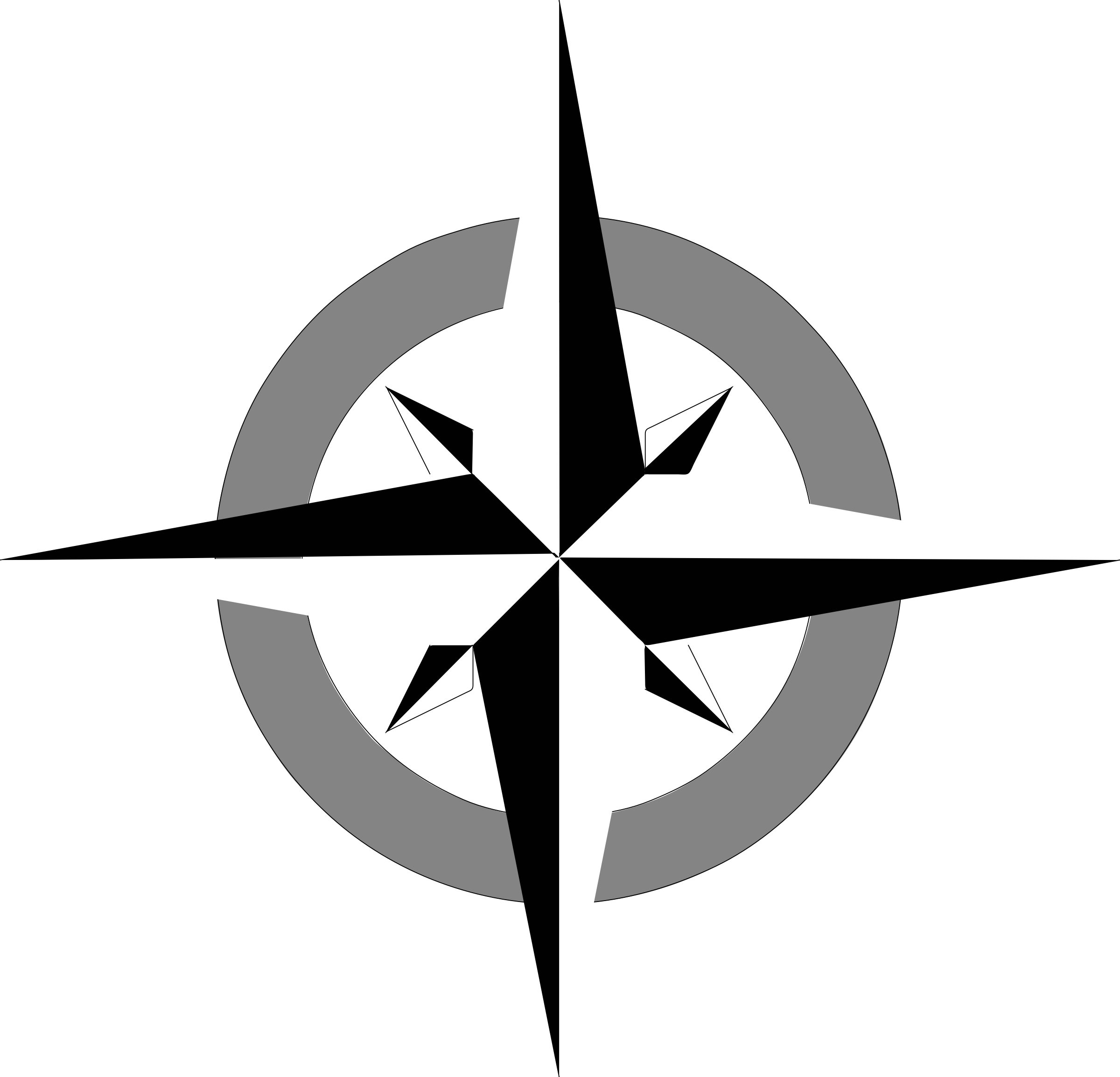 Big Image - Compass Rose Clip Art (2400x2308)