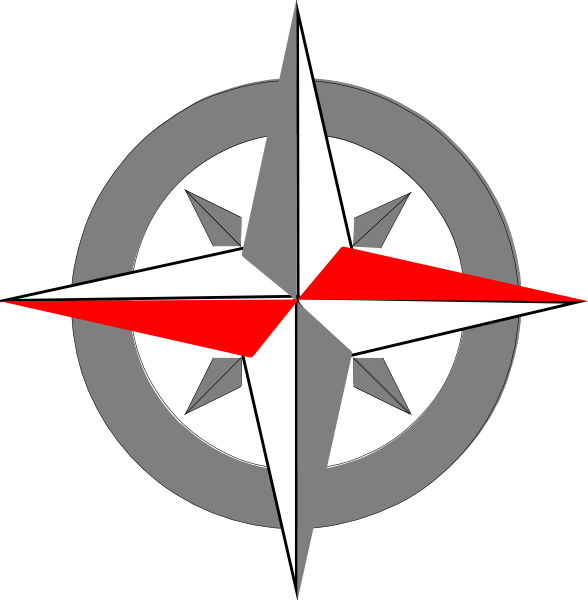 Red Grey Compass Final 3 Clip Art At Clker - Metropac Movers Inc. (588x600)