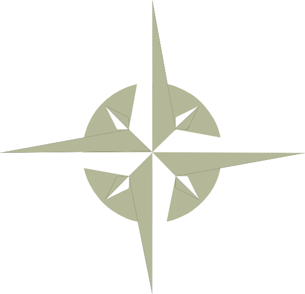 This Free Clip Arts Design Of White Compass Rose - Arah Mata Angin (600x577)
