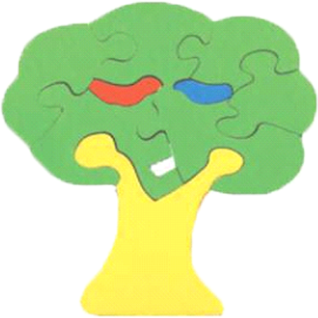 Tree Jigsaw Puzzle-colored - Illustration (500x500)