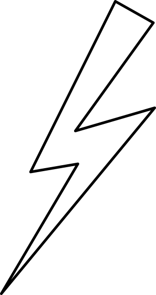 Black Lightning Bolt Clip Art At Clker Com Vector Clip - Kärcher (318x600)