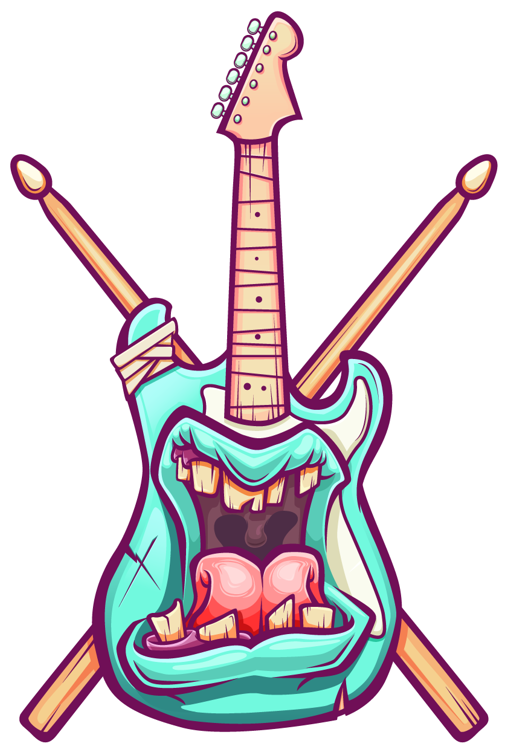 Jolly Roger By Juan Villamil, Via Behance - Graffiti Guitar Drawing (993x1315)