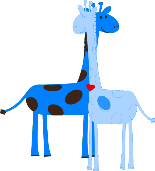 Boy Giraffe Baby Shower Clip Art At Clker Com Vector - Clip Art (540x597)