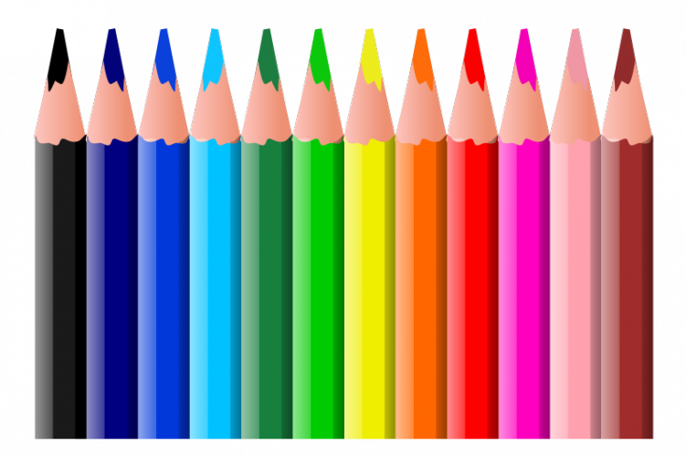 Free Art Supplies Clipart - Clip Art Colored Pencils (751x500)