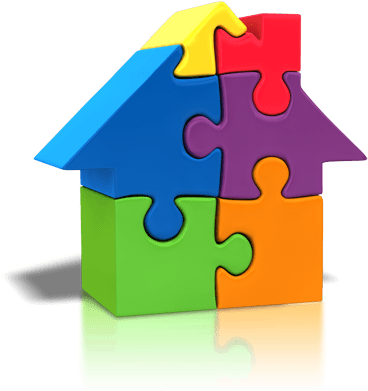 House Made Of Puzzle Pieces Png - Puzzle Pieces Clip Art (400x400)