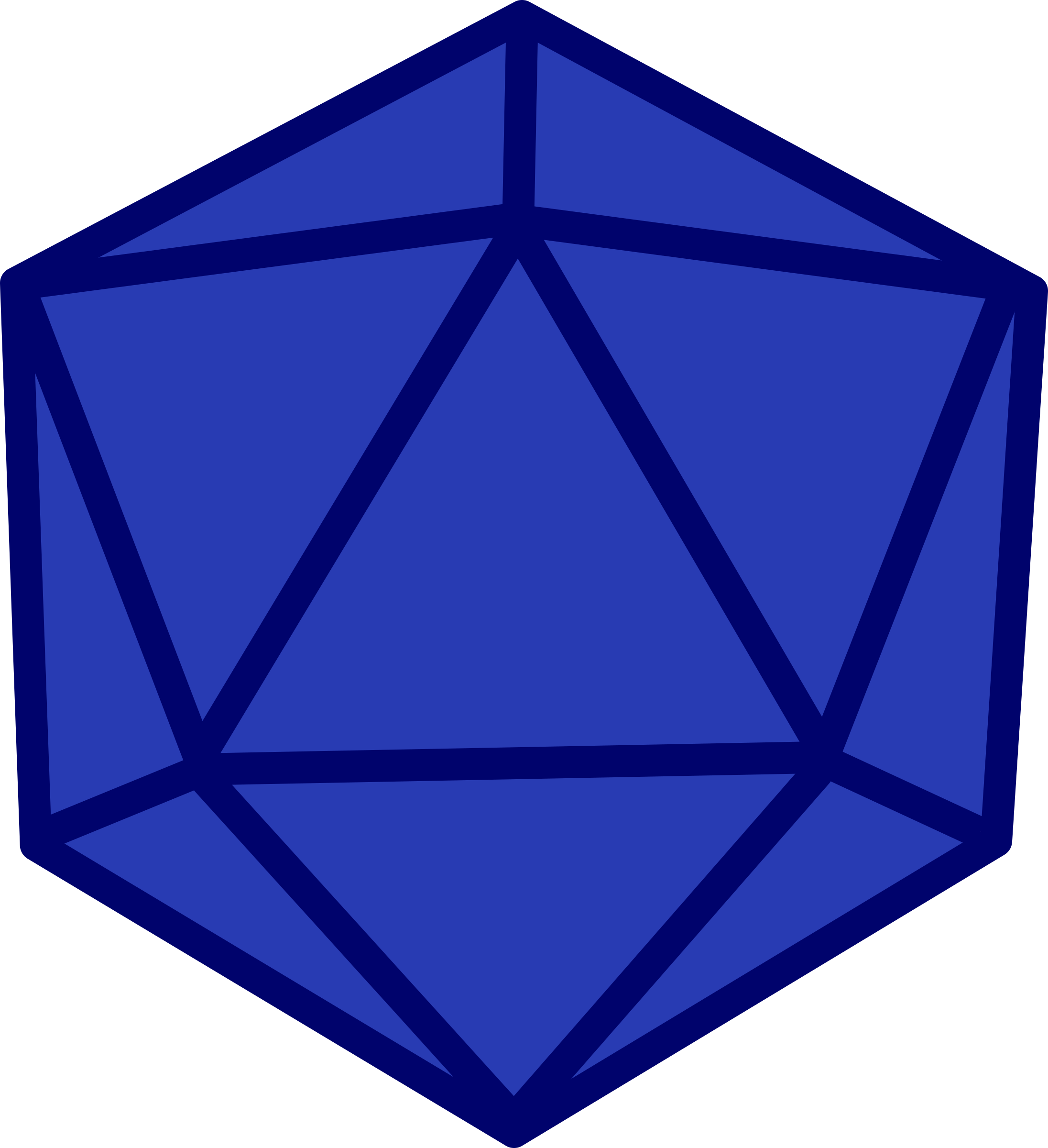 D20 Blank - Icosahedron Png (2192x2400)