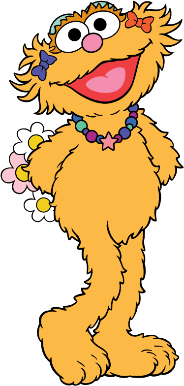 Sesame Street Clipart Abbey - Sesame Street Zoe Clip Art (425x815)