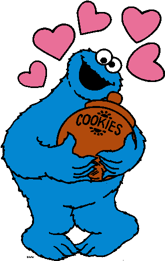 Elmo Sesame Street Clip Art Free - Cookie Monster Coloring Pages (350x530)