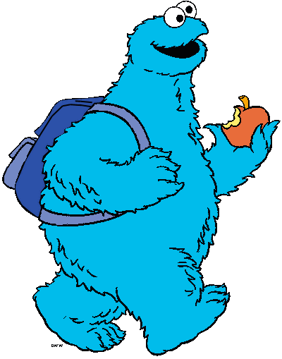 Sesame Street Clip Art Clipart Panda - Sesame Street Cookie Monster Clipart (400x509)