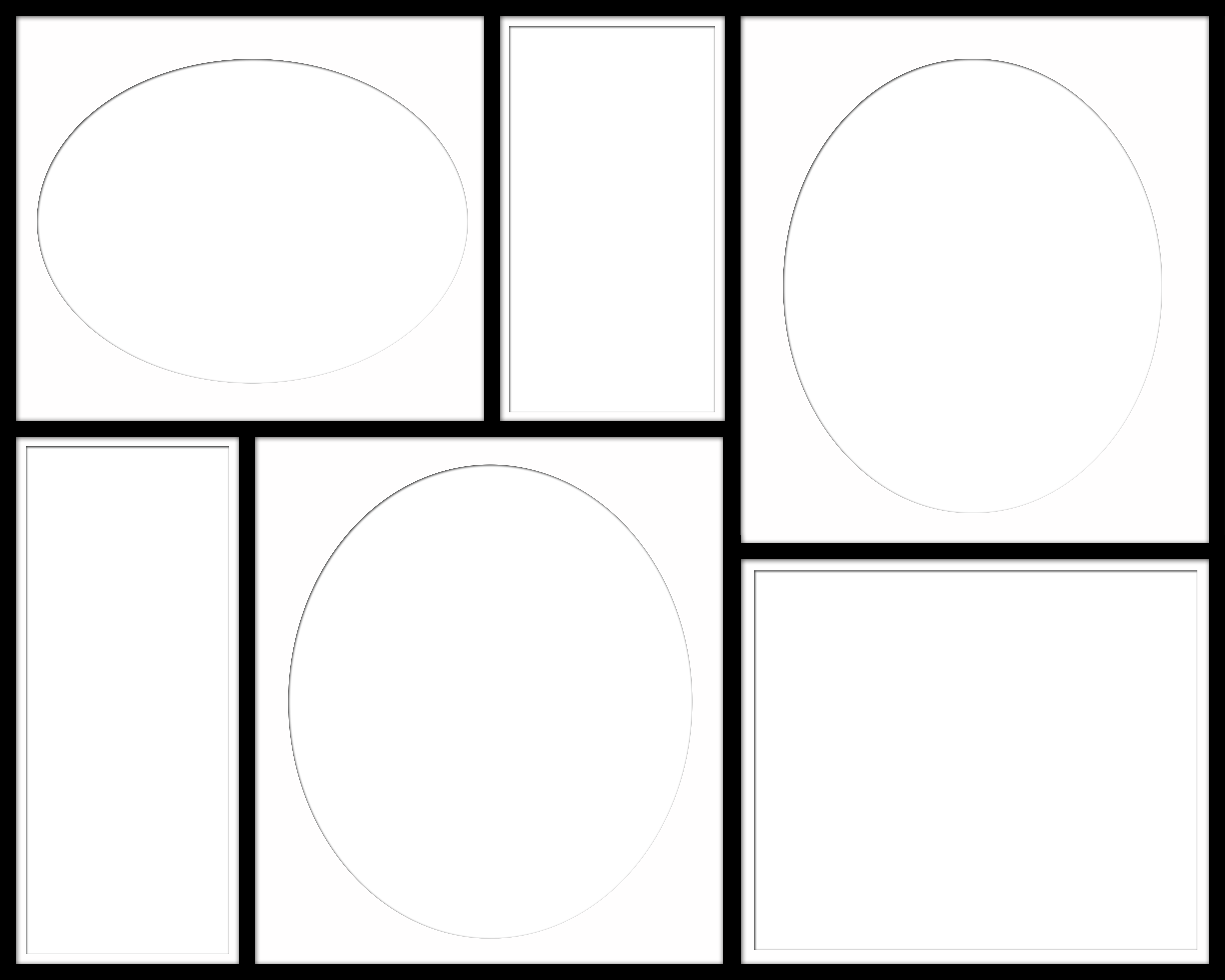 Simple Black Frame Png - Circle (6000x4800)