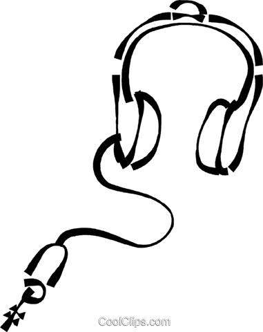 Headphones Royalty Free Vector Clip Art Illustration - Headphones Royalty Free Vector Clip Art Illustration (381x480)