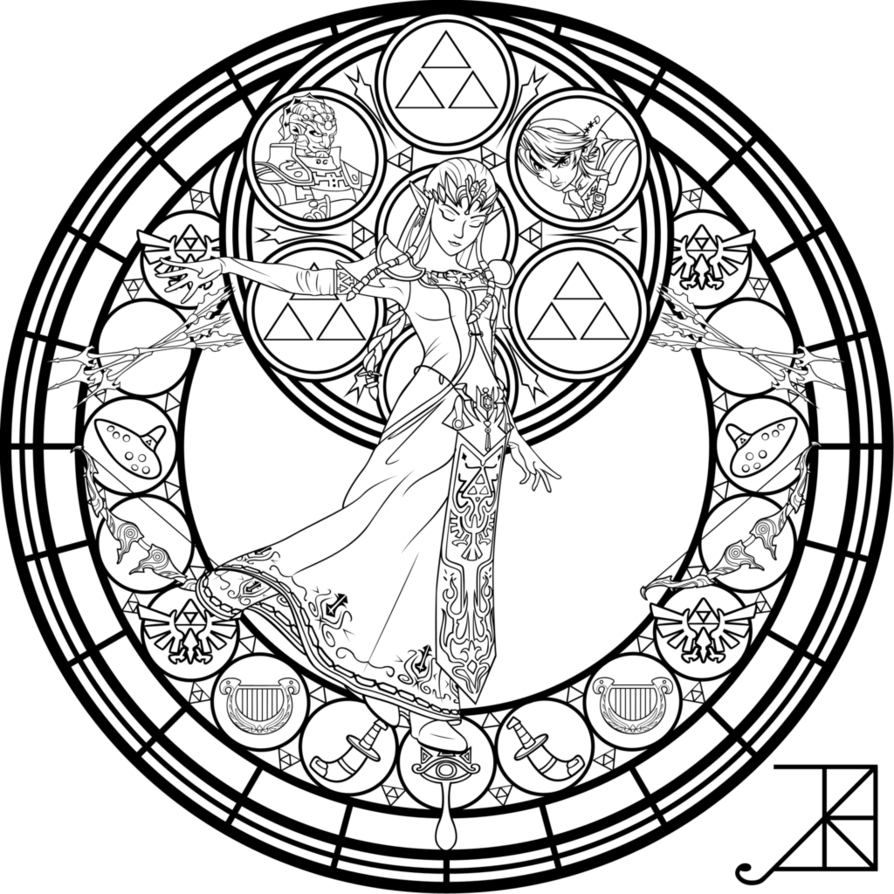 Christmas Stained Glass Window - Midnight Sparkle Coloring Pages (894x894)