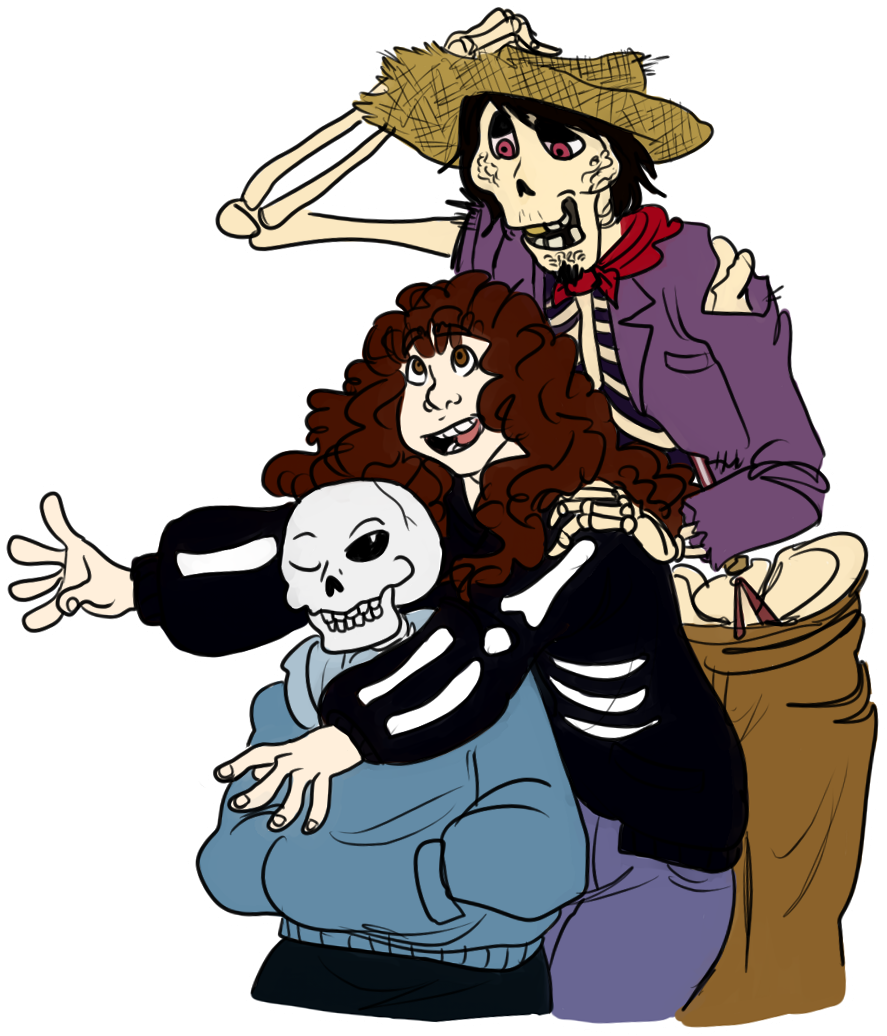 Pile Of Bones By Lewietoons - Cartoon (1000x1200)
