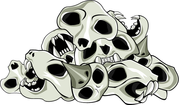 Pile Of Skulls - Illustration (589x347)