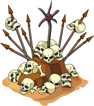Skull And Bones Pile - Cartoon (476x479)
