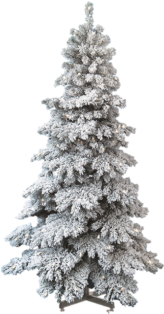 Spruce Snow Capped Artificial Christmas Tree Regarding - Heavily Flocked Christmas Trees (550x733)