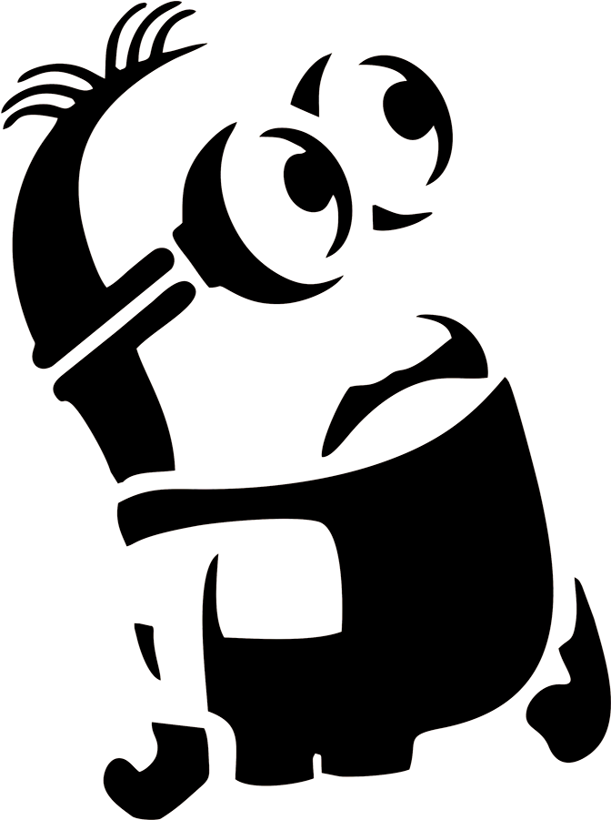 Minion Funny Jdm Auto Car Bumper Window Vinyl Decal - Pumpkin Carving Stencils Minion (900x900)