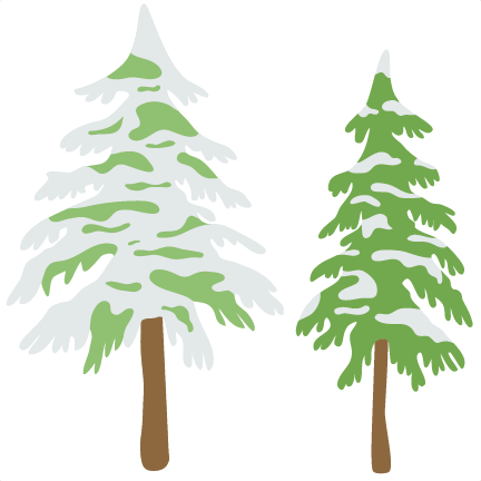 Freebie Of The Day Snowy Trees - Cut Christmas Tree Clipart (432x432)