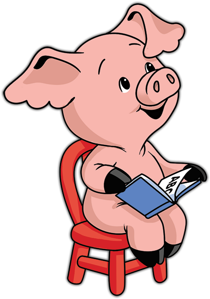 The Reading Pig - Reading Pig Goes To School (600x800)
