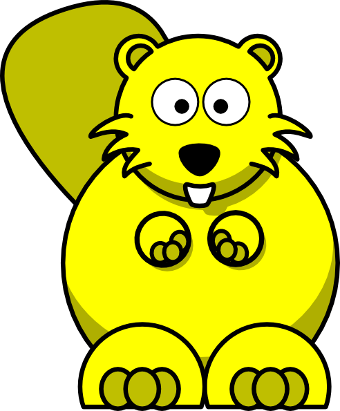 Cartoon Beaver Png (492x595)