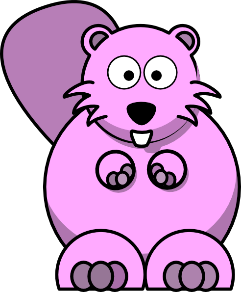 Beaver Clip Art At Clker - Cartoon Beaver (492x595)