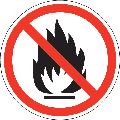 Flameretardants - No Open Flames Symbol (499x499)