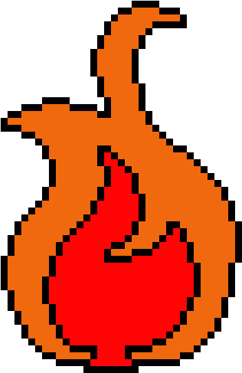 Fire Element Symbol Pixel Art Maker - Hama Halloween Bead Patterns (510x660)