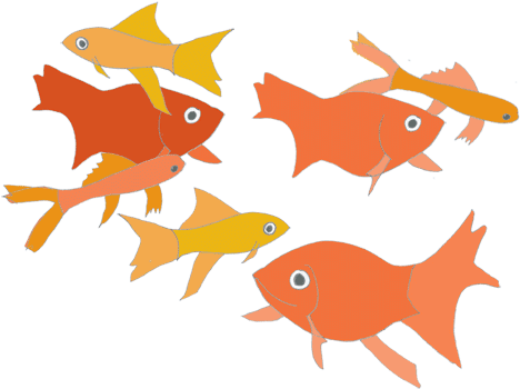 Awesome Animated Gif Illustration Design Azita Houshiar - Swimming Fish Animated Gif (864x432)