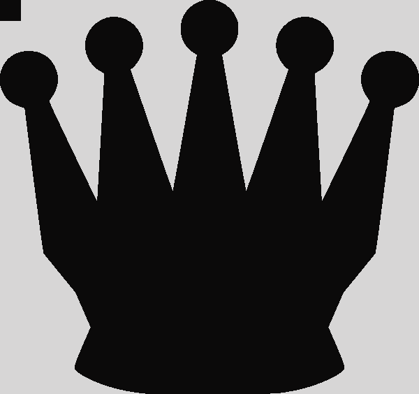 Black Queen Chess Piece (600x564)