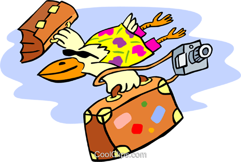 Travel Bird Royalty Free Vector Clip Art Illustration - Reisen Clipart (480x324)
