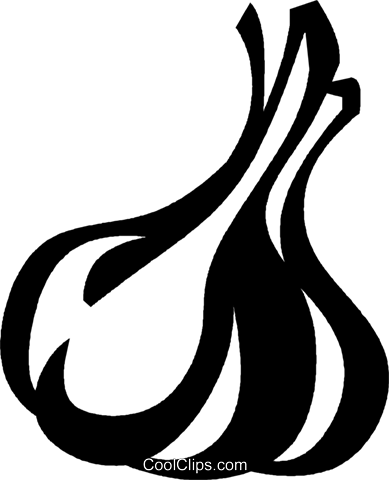 Garlic Clove Royalty Free Vector Clip Art Illustration - Garlic Clove (389x480)