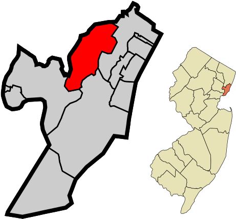 Location Of Secaucus Within Hudson County And The State - Secaucus Nj Located (520x520)