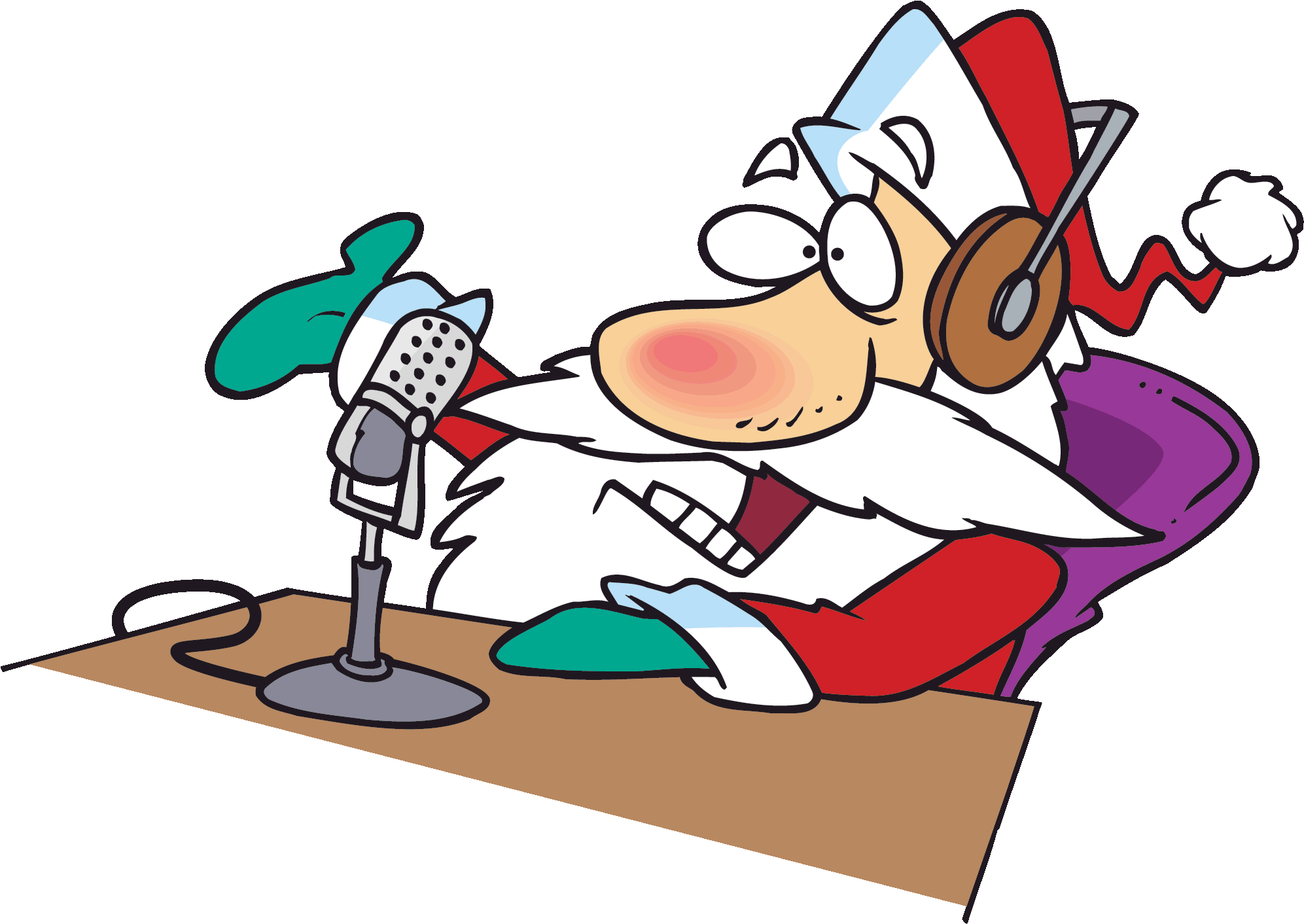 Ham Clipart Merry Christmas Santa Claus Ham Radio (2000x1416) Png