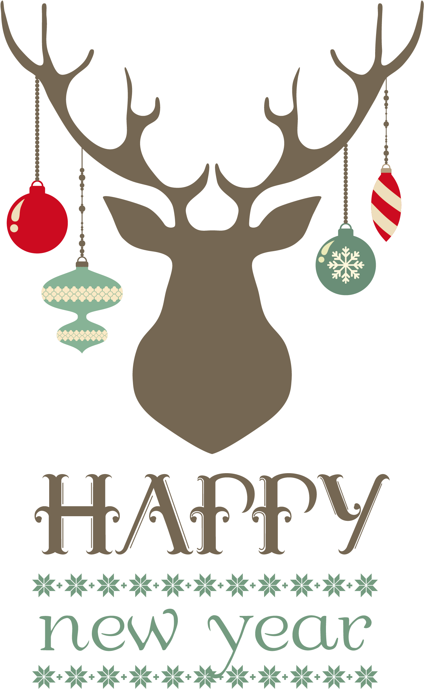 Christmas - Christmas Card For Men Bright Deer (2400x2400)