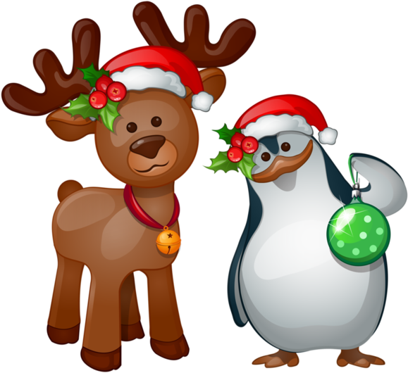 2016 Merry Christmas And Happy New Year Vector Background - Christmas Reindeer Png (800x711)